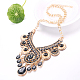 Fashion Women Jewelry Zinc Alloy Glass Rhinestone Bib Statement Choker Collar Necklaces NJEW-BB15125-E-9
