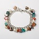Perles de coquillages teints bracelets de breloque BJEW-JB01399-06-1