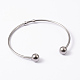 Fashion 304 Stainless Steel Cuff Bangles Torque Bangles BJEW-H473-01M-2