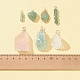 7Pcs 7 Styles Natural Mixed Gemstone Pendants Sets G-FS0005-54-5