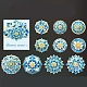 10Pcs 10 Styles Mandala Flower Waterproof PET Decorative Stickers PW-WG18888-04-1
