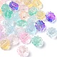 35 pz di perle di vetro dipinte a spruzzo trasparente GLAA-YW0001-70-2