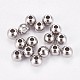 304 Stainless Steel Smooth Round Spacer Beads STAS-M006-01B-1