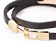 Imitation bracelets d'enveloppe de cuir BJEW-G620-C01-3