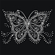 NBEADS Bling Rhinestone Butterfly Sticker DIY-WH0303-216-2