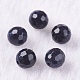 Perlas de piedra dorada azul sintética G-K275-22-6mm-1
