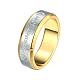 メンズツートン真鍮指輪  婚約指輪  言葉は永遠に愛すると  シルバー＆ゴールデン  usサイズ8（18.1mm） RJEW-BB13167-8-1