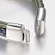 Bracelets en cuir tressé BJEW-H561-07-4