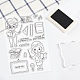 GLOBLELAND Teachers' Day Clear Stamps Greeting Words Silicone Clear Stamp Seals for Cards Making DIY Scrapbooking Photo Journal Album Decoration DIY-WH0167-56-658-6