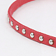 Silver Aluminum Studded Faux Suede Cord LW-D004-06-S-2