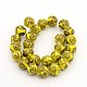 Handmade Gold Sand Lampwork Round Beads Strands FOIL-M006-02-2