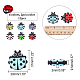 CHGCRAFT 12Pcs 6 Colors Ladybug Silicone Beads Multicolor Pen Beads Silicone Ladybug Silicone Beads Spacer Beads for Silicone Beaded Pens Card Holder Making SIL-CA0001-18-2