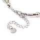 Weihnachtsbaum-Emaille-Charme-Armband mit natürlichen grünen Aventurin-Perlen BJEW-TA00120-01-6