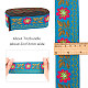 Gorgecraft 1 paquet de 7 m de long ruban jacquard brodé floral garniture tissée vintage tissu de 2 pouces de large pour fournitures d'artisanat d'embellissement (deepskyblue) SRIB-GF0001-02F-2