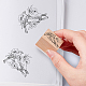 Craspire 1 pieza de sellos de madera de haya y 1 hojas de sellos de resina DIY-CP0007-96D-4