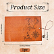 Map & Compass Pattern Leather Pen Bag AJEW-WH0348-59-2