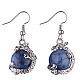 Boucles d'oreilles pendantes dragon lapis lazuli naturel EJEW-A092-12P-06-3