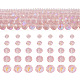 5 brin de perles de verre galvanisées transparentes de 5 tailles GLAA-TA0001-96B-1