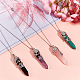 Nbeads DIY 6 Colors Natural & Synthetic Gemstone Pendant Necklace Making Kits DIY-NB0005-04-2