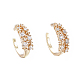 Brass Micro Pave Clear Cubic Zirconia Cuff Earrings EJEW-I249-08G-1