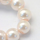 Cottura dipinto di perle di vetro perlato fili di perline rotondo X-HY-Q003-10mm-41-3