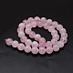 Madagascar rosa naturale perle di quarzo fili G-K285-33-8mm-02-2
