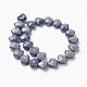 Chapelets de perles en verre opaque de couleur unie GLAA-E405-01B-I-2
