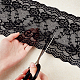 Fingerinspire 180 mm de ancho tejido elástico con ribete cinta de encaje elástico de 9 m (negro) con patrón floral para decoraciones de bodas nupciales EW-WH0003-02A-5