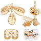 Beebeecraft 20Pcs Brass Stud Earring Findings KK-BBC0007-10-1