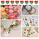 CHGCRAFT 8Pcs Pride Rainbow Theme Food Grade Eco-Friendly Silicone Beads SIL-CA0001-34-6