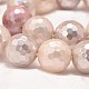 Facettes rondes chapelets de perles coquille de nacre BSHE-L012-8mm-NL002-4