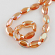 Electroplate Glass Beads Strands EGLA-S059-18x10.5mm-02-2