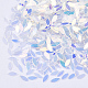 輝くネイルアートの輝き  マニキュアスパンコール  キラキラネイルスパンコール  馬の目  乳白色  5x2x0.1mm X-MRMJ-Q039-01A-2