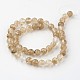 Chapelets de perles de pierre de pastèque en verre G-G913-8mm-04-2