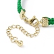 4Pcs 4 Colors Glass Braided Flower Link Bracelets Set for Women BJEW-TA00130-7