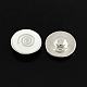 混合スタイル亜鉛合金ジュエリースナップボタン  ラインストーンやエナメル  フラットラウンド  白金金属色  ミックスカラー  13~9x5~6mm X-ALRI-S013-2
