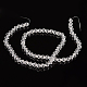 Chapelets de perles en verre transparent manuelles GB4mmC01-2