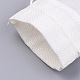 綿パッキングパウチ  巾着袋  オーガンジーリボン付き  乳白色  14~15x10~11cm X-OP-R034-10x14-12-5
