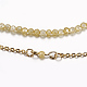 Faceted Yellow Cubic Zirconia Tiered Necklaces NJEW-F212-07G-2