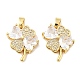 Клевер латунные микро проложить кубического циркония подвески KK-M325-13A-G-1