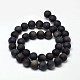 Frosted Natural Golden Sheen Obsidian Round Bead Strands G-F266-04-10mm-2