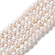 Fili di perle di perle d'acqua dolce coltivate naturali PEAR-E018-10-1