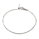 304 bracelet en acier inoxydable avec chaîne réglable en perles pour femme. BJEW-M307-01A-P-1