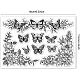 BENECREAT Butterfly Clear Stamps Butterfly Flowers Farm PVC Silicone Stamps for for DIY Scrapbooking DIY-WH0167-57-0006-2