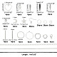 Kits para hacer collares y aretes punk diy de arricraft DIY-AR0002-61-2