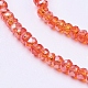 Electroplate Glass Beads Strands EGLA-F003-C20-1