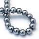 Cottura dipinto di perle di vetro perlato fili di perline rotondo X-HY-Q003-4mm-12-4