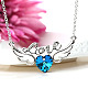 Love Heart and Wings Real Platinum Plated Alloy Austrian Crystal Pendant Sweater Necklaces For Valentine's Day Jewelry NJEW-DD0009-038F-1