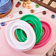 3 шт. 3-цветный пластиковый овальный держатель шпули AJEW-TA0002-38-5