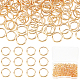 Beebeecraft 1 Box 300Pcs Open Jump Rings 18K Gold Plated Brass Single Loop 6mm Single Loop Small Circle Frames Key Chain Connector for Bracelet Necklace Jewelry Making KK-BBC0008-72C-1